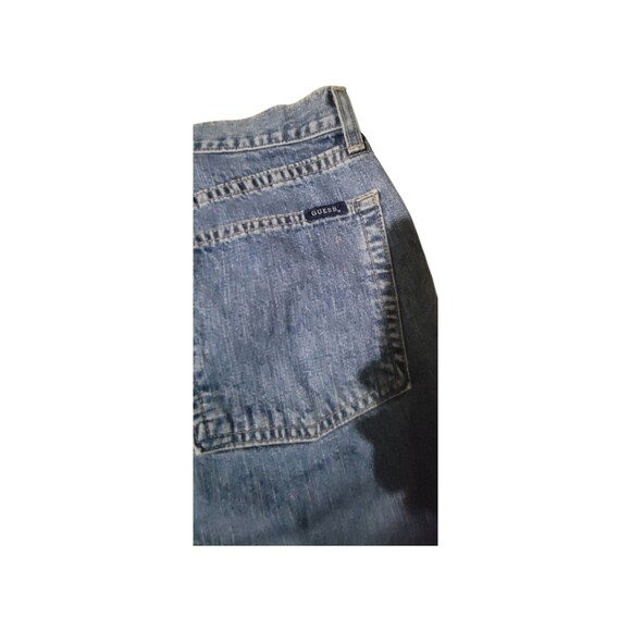 Vintage Y2K Guess Embroidered Mid Rise Wide Leg Jeans Size 28 Made in USA Cotton - Picture 16 of 16